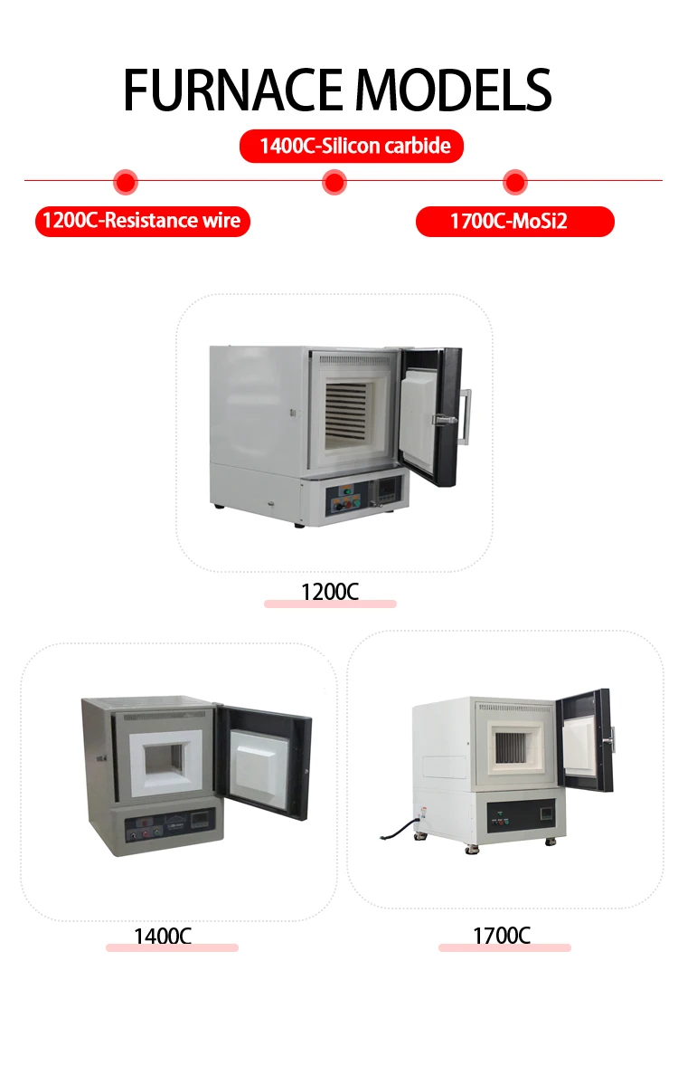 1700c High-temperature Resistance Heating Electric Muffle Furnace for Gems Heating Treatment