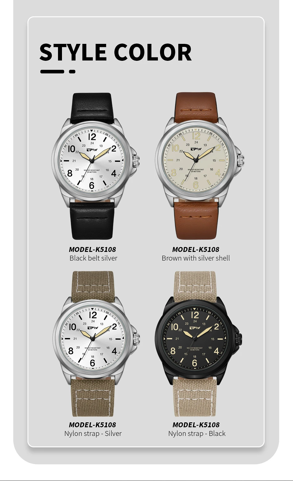 Shop Our Wholesale 42mm Luxury Men's Watch - Custom Analog