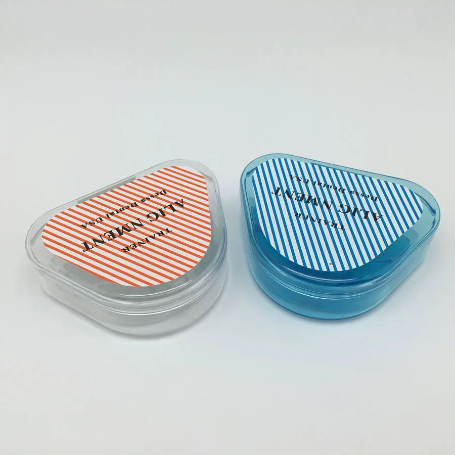 Private Label Plastic Orthodontic Trainer Teeth Aligners Fake Invisalign Dental Braces Box Package