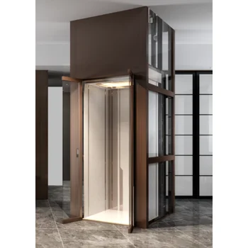 High-End Quality Villa Panoramic Elevator Manual Door Elevator Automatic Door Home Elevator Lift