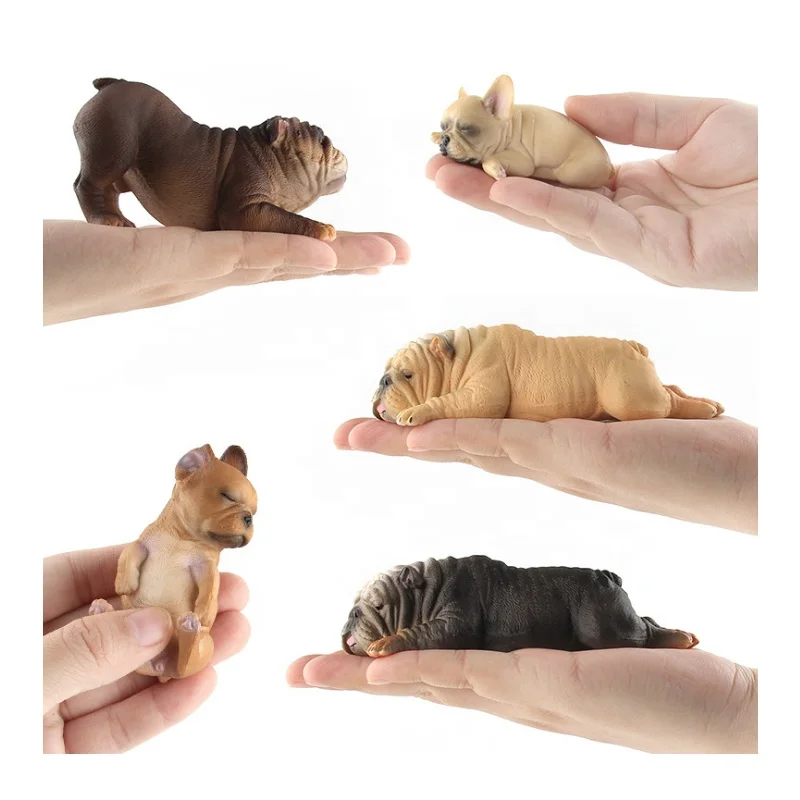 Cost Effective Resin Animal Dog Simulation French Bulldog Statue Desktop Decoration