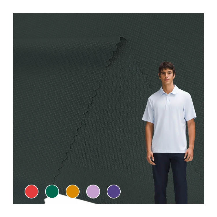 Breathable Activewear Material Vietnam Pique Fabrics, Plain Dyed Nylon Pique Fabric for Polo T Shirt/