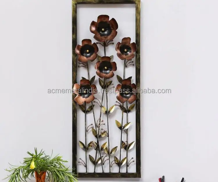 Antique Design Wall Art Round Shape Black Coated Interior Bed Room And