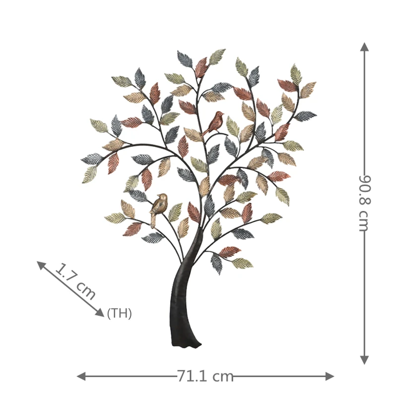 Wall Decor Metal Tree of Life Wall Hanging Decorations Iron Wall Art Decor for House Living Room