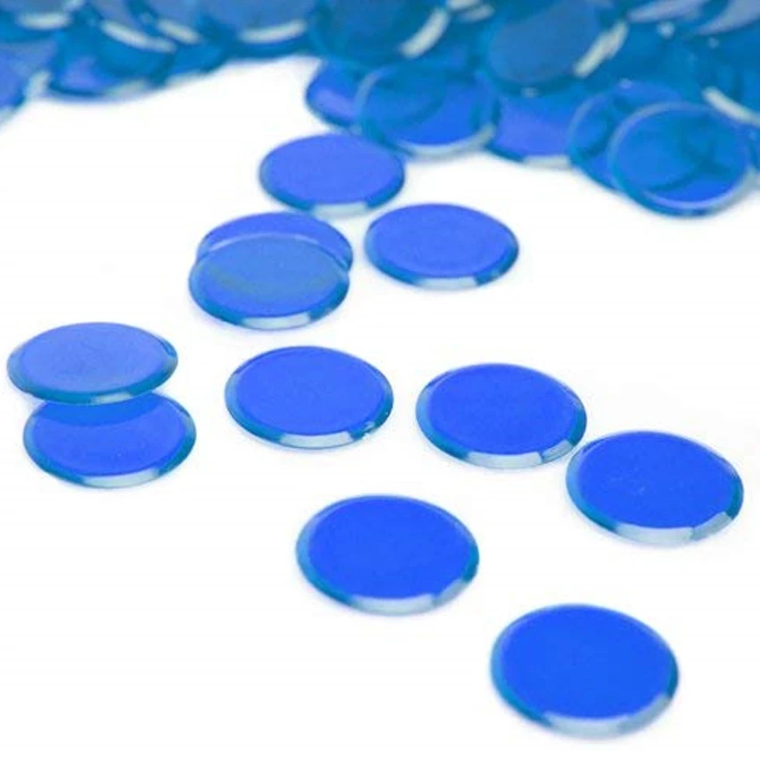 Yuanhe голубые пластиковые прозрачные пластиковые счетчики чипы для бинго