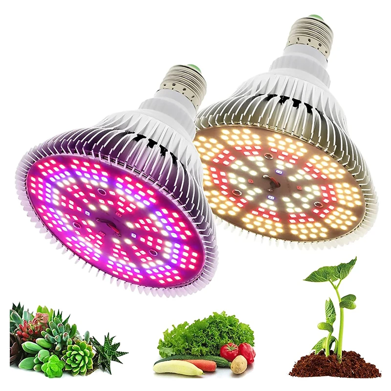 Lámpara de luz LED para cultivo de plantas de espectro completo Bombilla E27, 