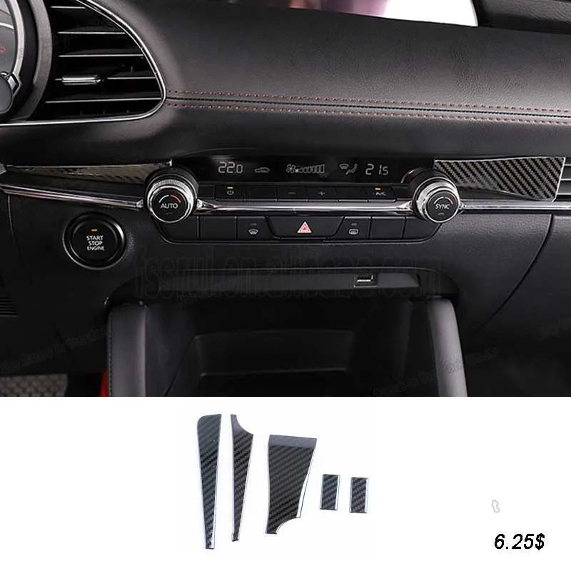 Source carbon fiber car interior accessories for Mazda 3 Axela