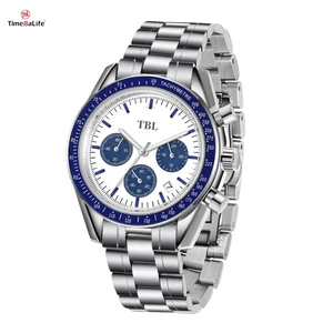 OEM Factory Fashion High-end Classic Casual Three-eye Chronograph 316L Stainless Steel Men's Quartz Watches