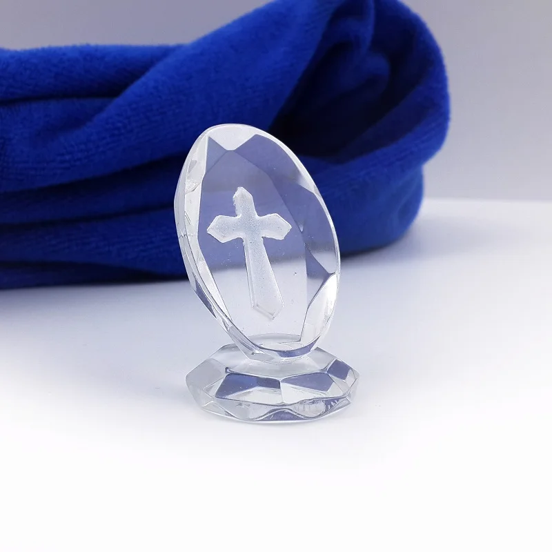 Small Wedding Favors Crystal Cross Standing Baby Christening Gifts