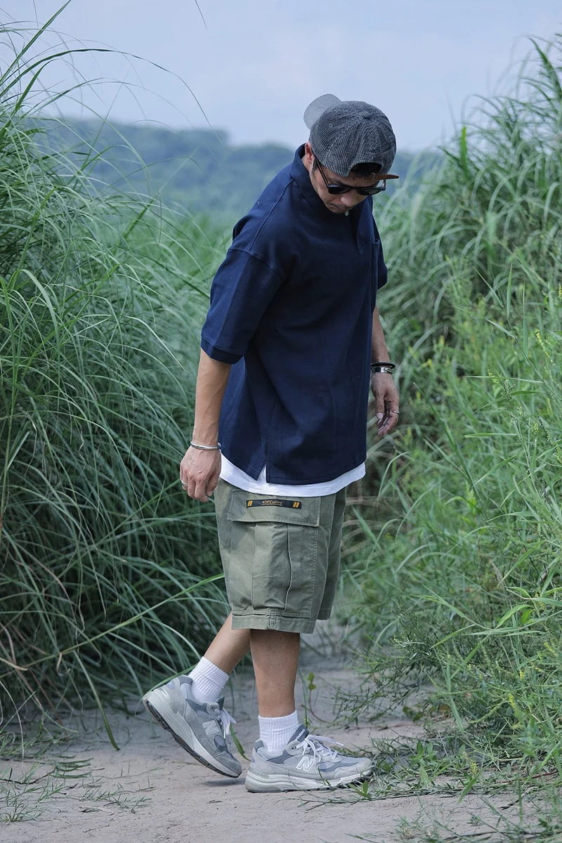 JL1114C Cotton Plus Size Man Shirt Polo With Pocket Short Sleeves Embroidery Polo Shirts With Chest Pocket