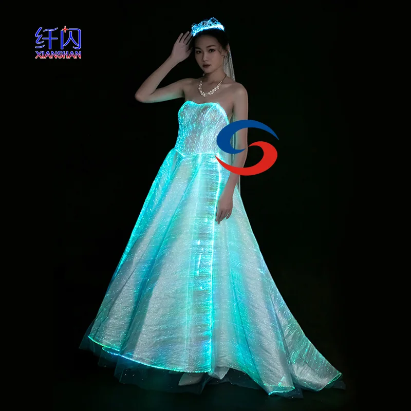 green emerald velvet dress Sound Activated Fiber Optic Sundress