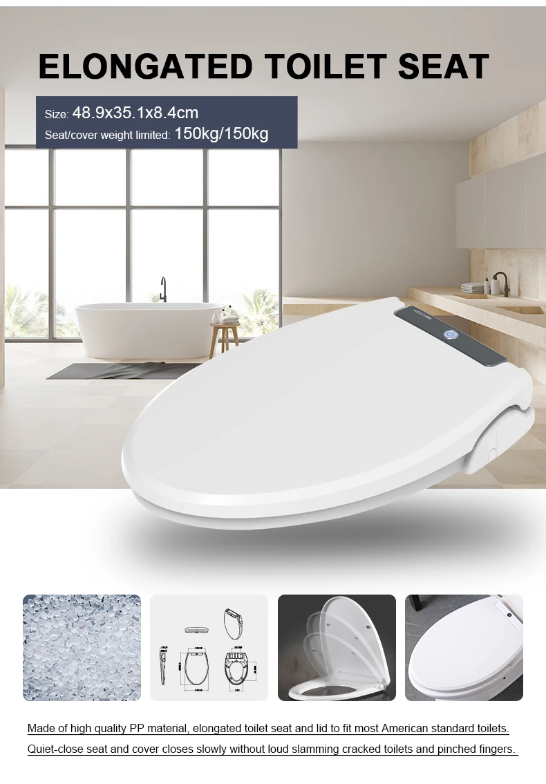 New Design Bathroom 3-In-1 Toilet Cleaner Sprayer Manufacturer Scented Toilet Seat Deodorization Fragrant Smart Toilet Seat details