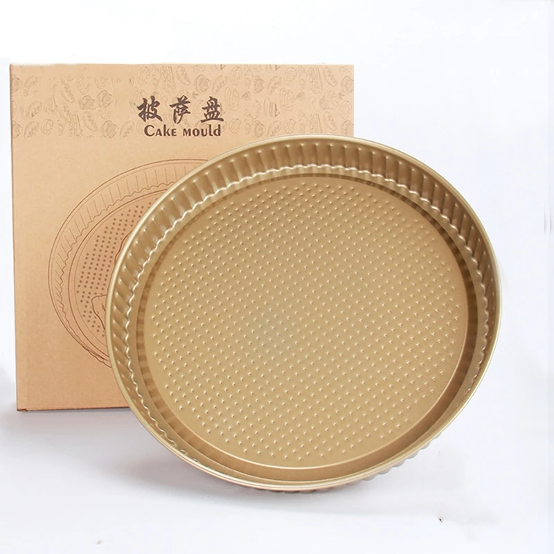 8 Inch 9 Inch Round Removable Bottom Bakeware Pizza Baking Tray Carbon ...