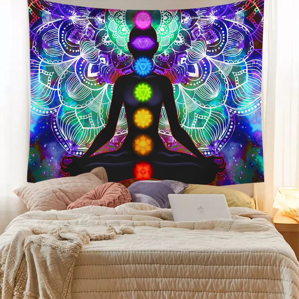 Meditation Wall Tapestry Psychedelic Wall Hanging 