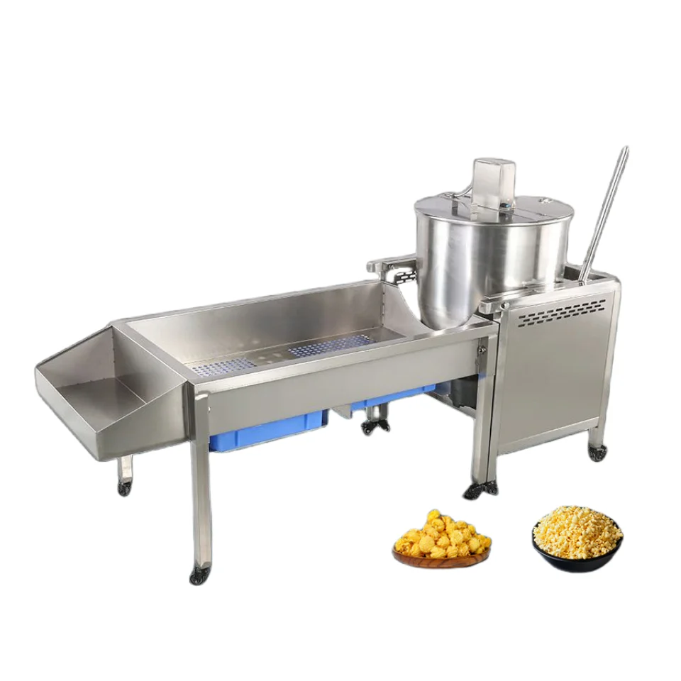 Commercial Fully Automatic Popcorn Maker Popcorn Making Machine Gas Heating  Manual/electric Stirring Industrial Pop Corn