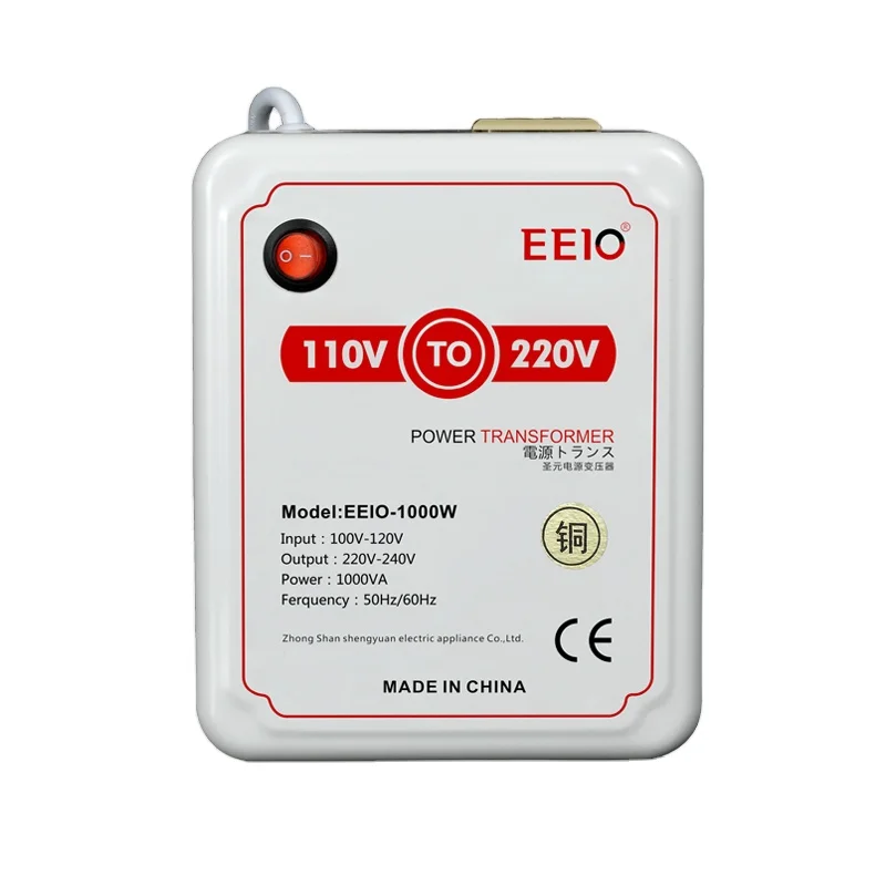 EEIO Voltage Converter 110v to 220V 1000W for Import Electric Appliance
