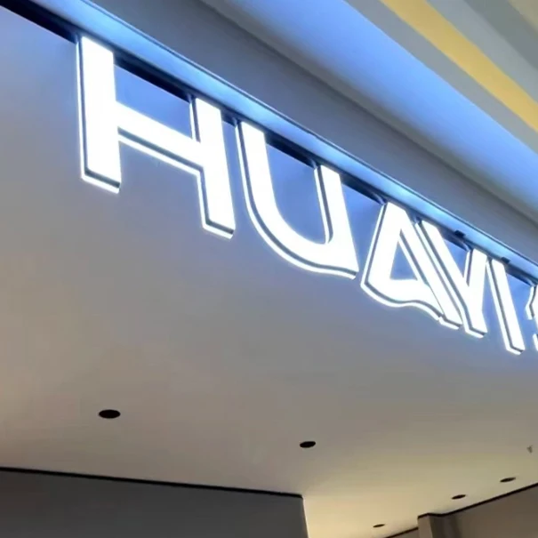 Custom LED Transformer-Powered Advertising Signs Outdoor Logo Illuminated Alphabet Acrylic Magnetic Track Letters Lighting