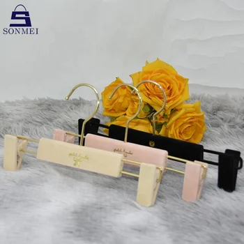 High Quality Durable Hot Sale Custom Logo Pants Kids Velvet Hangers