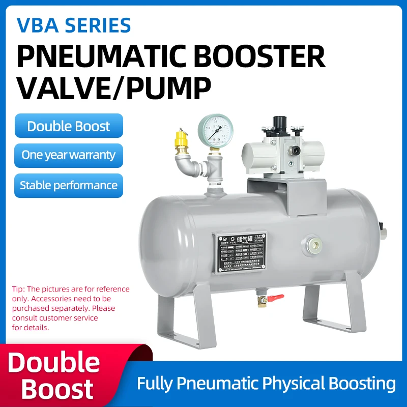 VBAT010A Pressure Booster Regulator Compressor Air Pneumatic Booster Valve Complete air Pressure Booster Pump with 10L tank