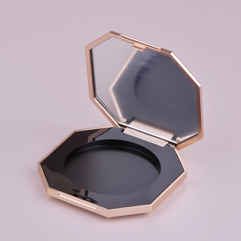 Custom Empty Luxury Hexagon Face Makeup Compact Press Powder Case