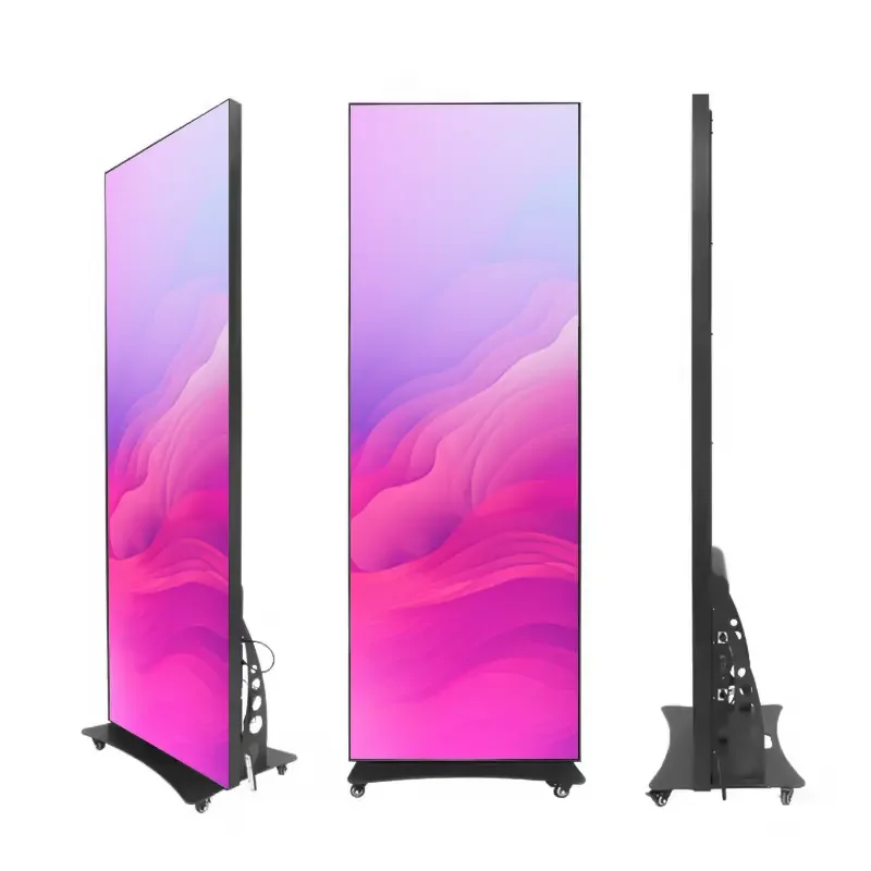 이동식 스마트 LED 디스플레이 고해상도 P2 P2.5 패스트푸드 메뉴 디지털 사인 640x1920 실내 LED 비디오 월 포스터 미러 LED 스크린
