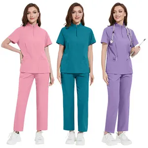 Wholesale Custom Logo Unisex Scrubs Uniforms Sets Hospital Medical Uniforms Doctor Nurse Scrubs Set