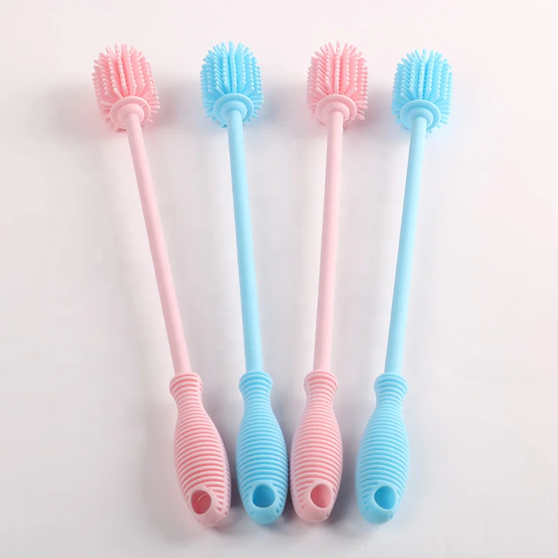 Кухонные бытовые щетки силиконовая щетка для очистки бутылки с водой