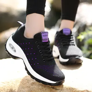 Fashion Women Lightweight Sneakers Lace up Outdoor Sports Shoes Breathable Mesh Comfort Running Shoes Summer Spring