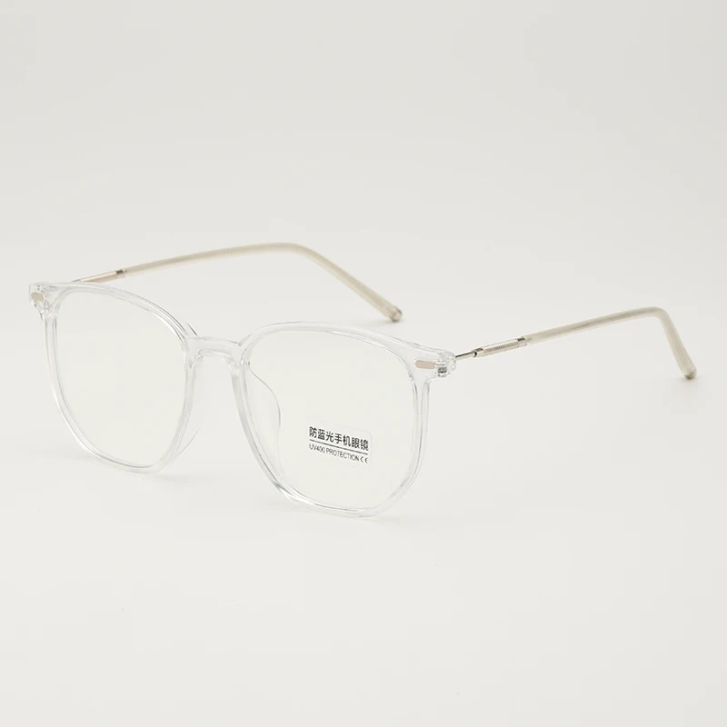 2024 New Eyeglass Frame Large Frame Irregular Flat Mirror Anti Blue Light Glasses Frame Female