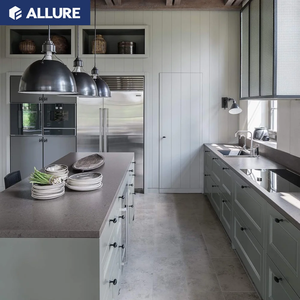 Allure China Melamine Plywood Wooden Models Bahrain Kit Russian Style Kitchen Cabinet Flooring Furniture