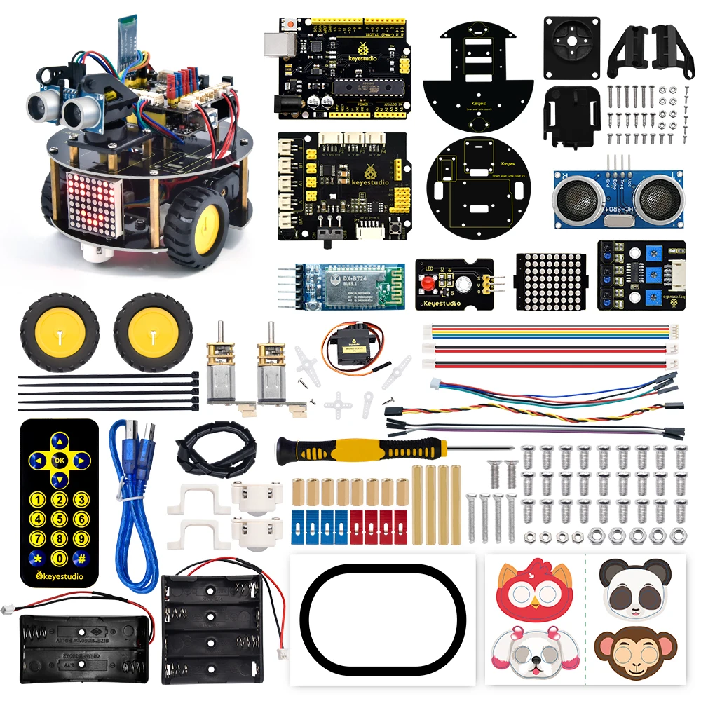 OEM/ODM Keyestudio Smart Little Turtle Robot V3.0 Robot Car Kit for Arduino Educational Programming Robot