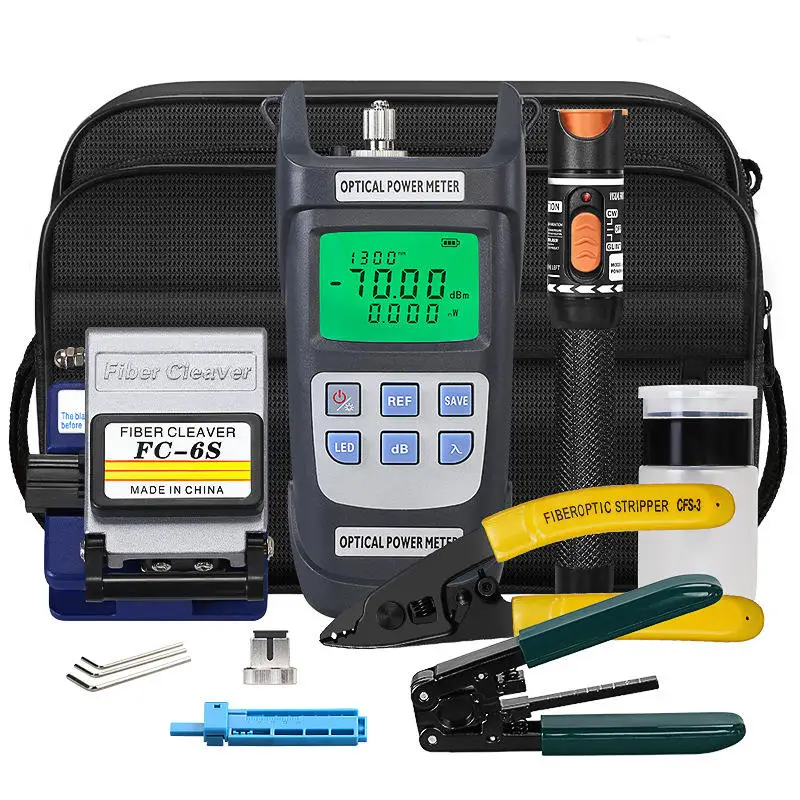 Pcs Ftth Fiber Optic Tool Kit Tools Kit With Fibra Optica Power Meter