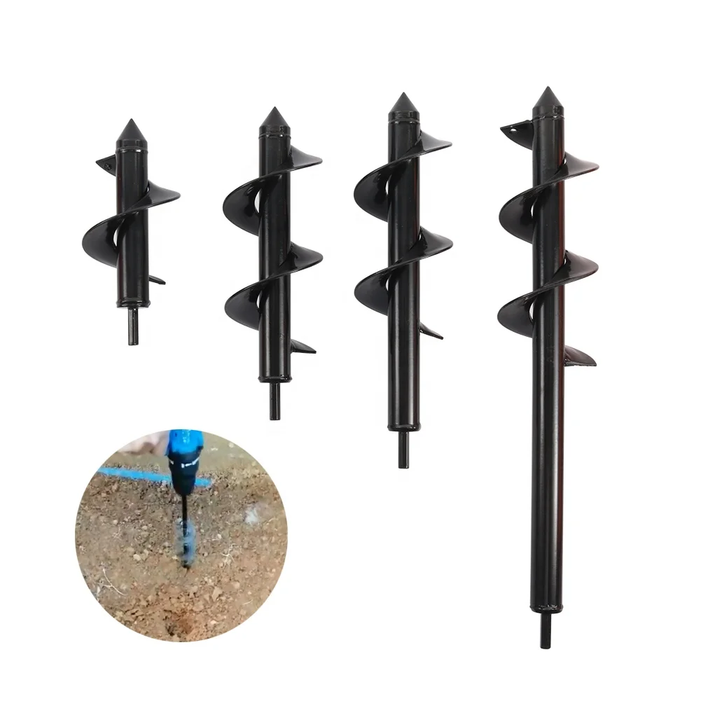 Садовое насаждение портативная на открытом воздухе, земельный шнек сверлы, копания отверстие спираль рыхлая почва сверла по металлу