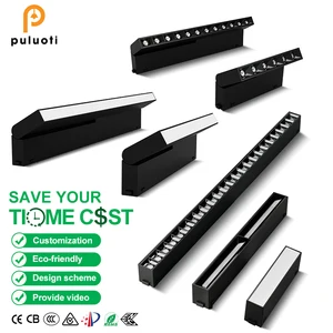 PULUOTI LED Track Magnetic Light Strip Magnetic Track Recessed Ceiling LED Profile Flood Light DC24V Track Light Spotlight