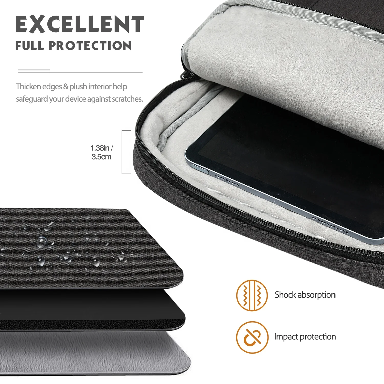 Moko Full Protection Rugged Edge Business Bag for Ipad Laptop