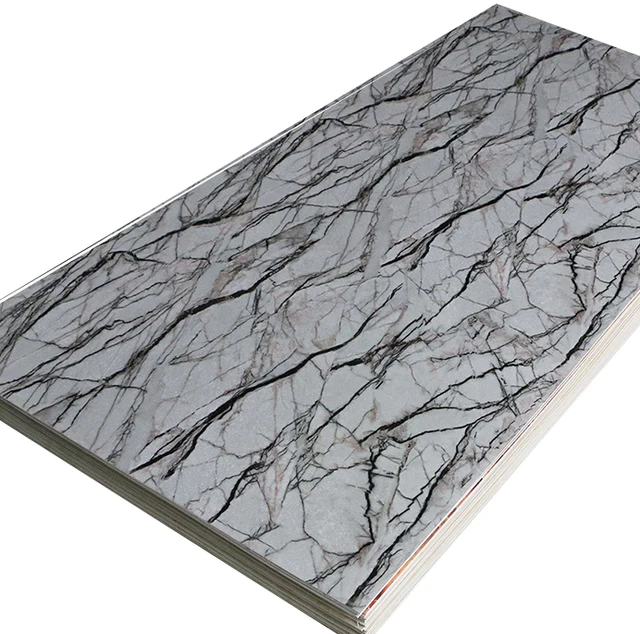 glossy UV marble sheet co-extruded spc plastic sheets modern wall panels pvc wall panels boards