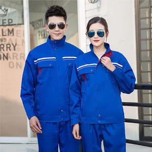 80% Polyester 20% Cotton Overall Work Suits Industrial Construction Uniforms for Enterprise Work Labor Protection Clothing