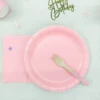 pink 9inch paper plate *10pcs