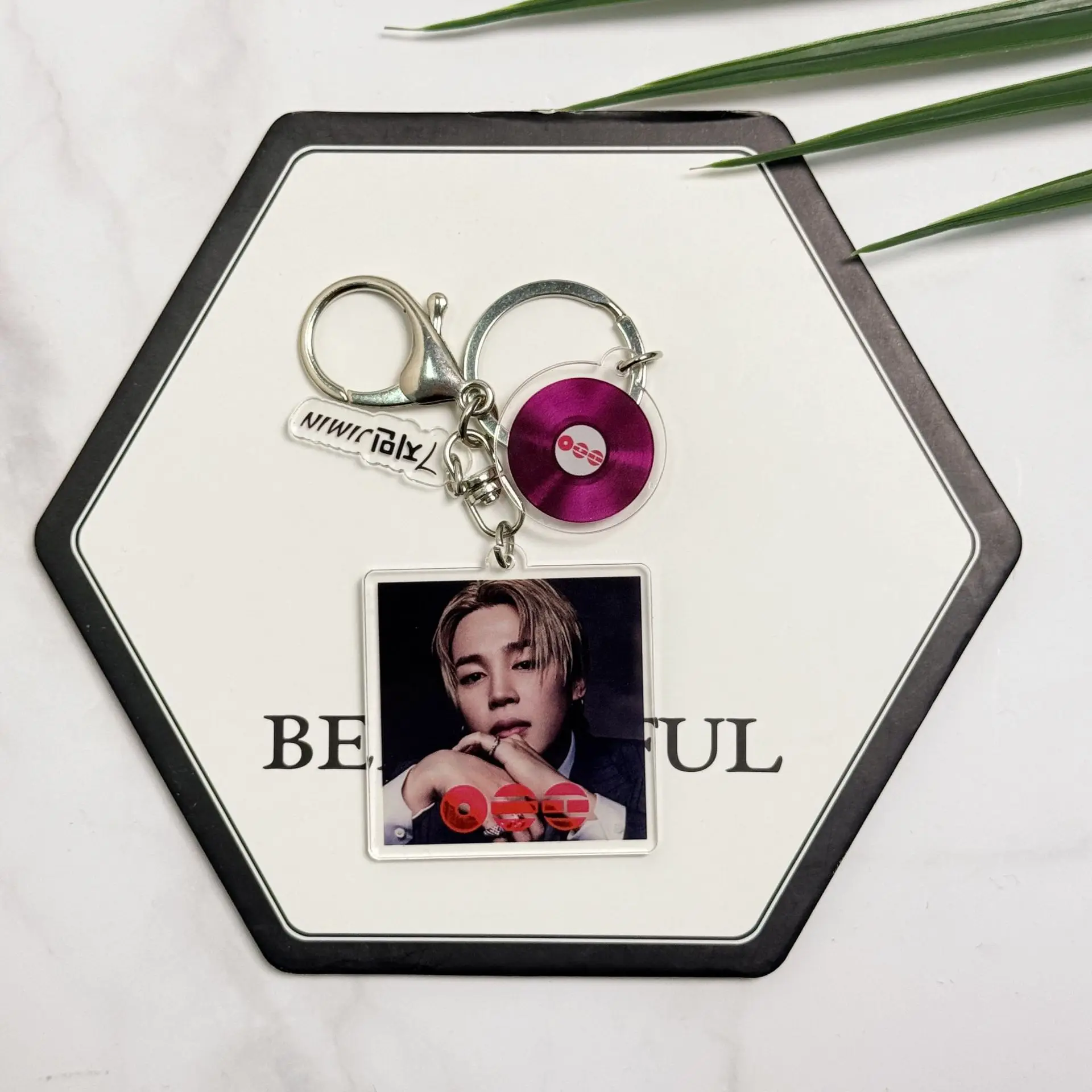 3Pcs/set Jungkook V JIn World Tour ARIARNG Digital Photo Keychain
