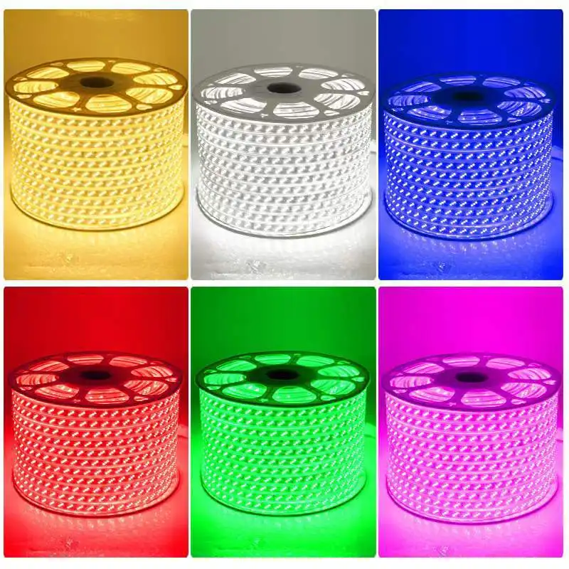 220v 12v Decoration Tira Led Smd 5050 Rgb Christmas Flexible Waterproof