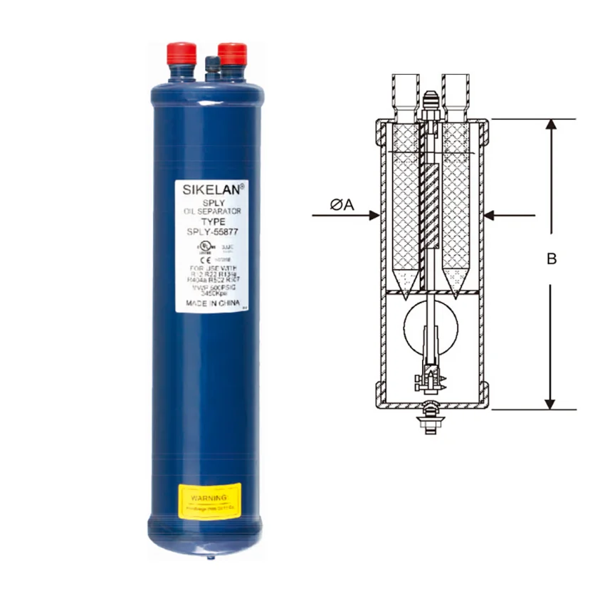 3.1 Splyair-conditioning Oilseparator Refrigerator Parts Gas-Liquid Separator Liquid Accumulator SPLQ Series Liquid Accumulator