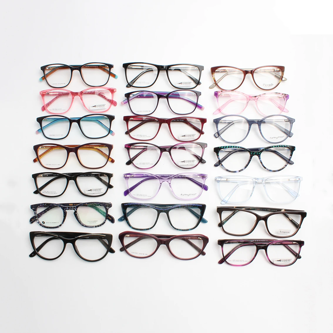 Assorted Ready Made Mixed Eyewear Stock Cheap Glasses Acetate Eyewear Optical Eyeglasses Frames