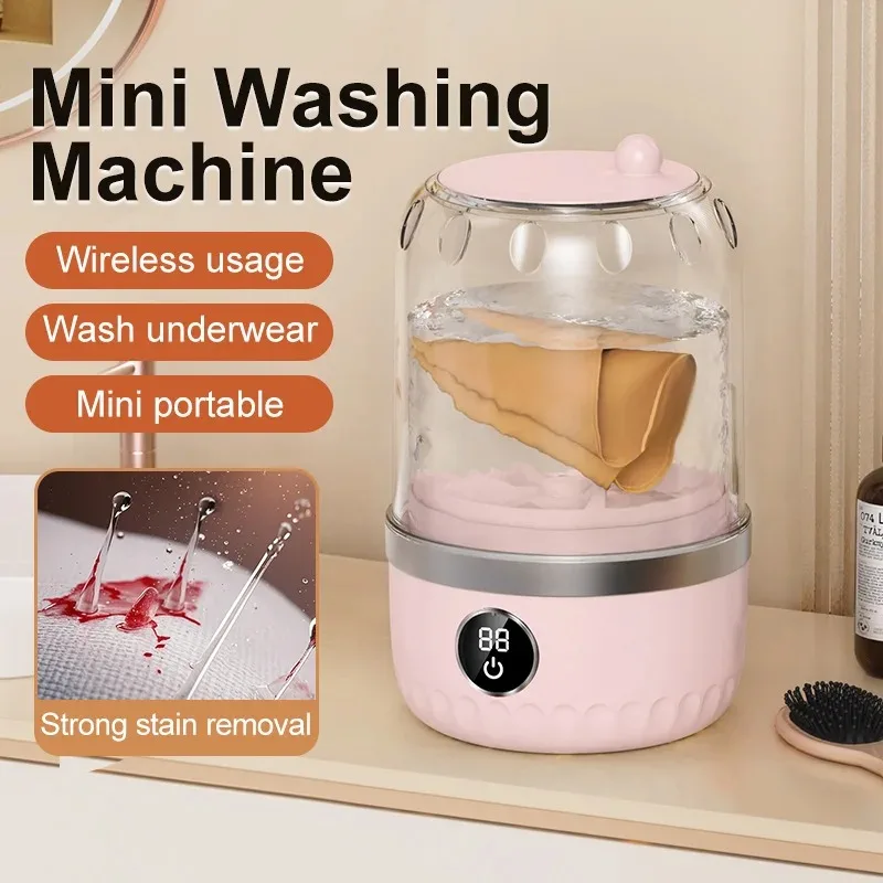 Mini Laundry Cup Dormitory Home Laundry Underwear Socks Wireless Portable Fully Automati aperçu 3