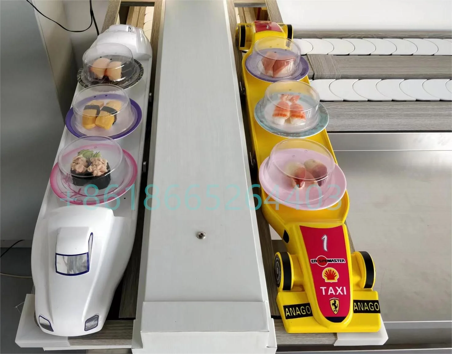Rotary System Conveyor Automatic Food Delivery Train for Sushi Restaurant