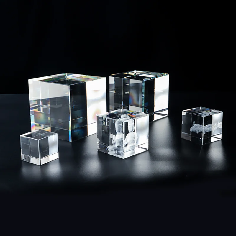 Factory-Produced K9 Crystal Cube Various for Laser Engrave Paperweight Various (50mm 60mm 80mm)