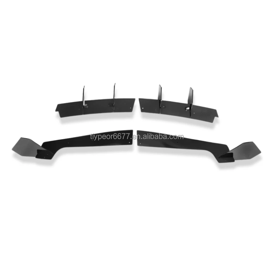 product tiypeor shark fin rear bumper diffuser for ford mustang 2015   2023 v2 style gloss black rear diffuser  rear side splitter-8