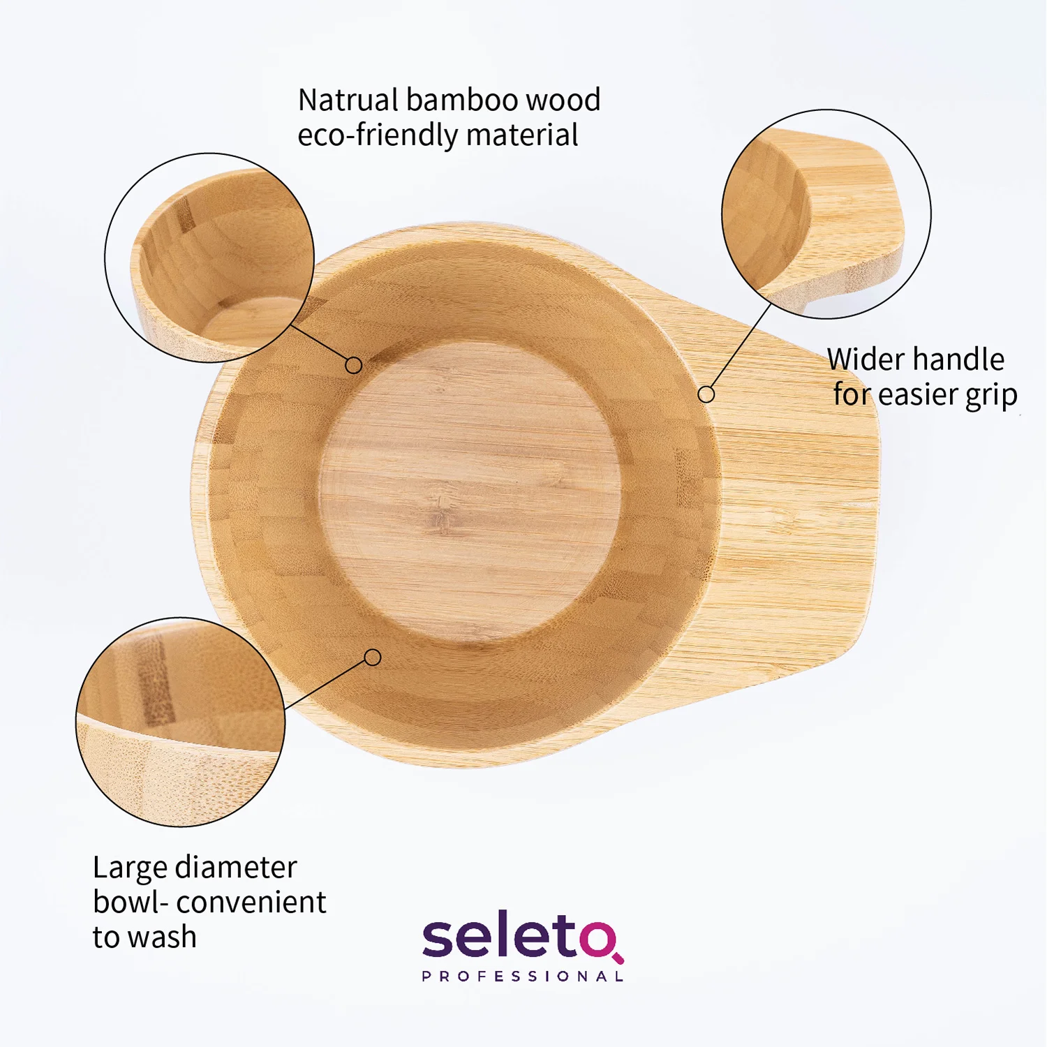 Экологичная бамбуковая чаша для окрашивания с принтом, чаша для окрашивания из бамбука, Лидер продаж на AMAZON, изготовление на заказ, инструменты для парикмахерской, инструменты для окрашивания