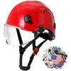 Red Hard Hat with Clear Visor