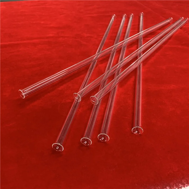 Customize Flared Ends Polishing Transparent Quartz Glass Pipe
