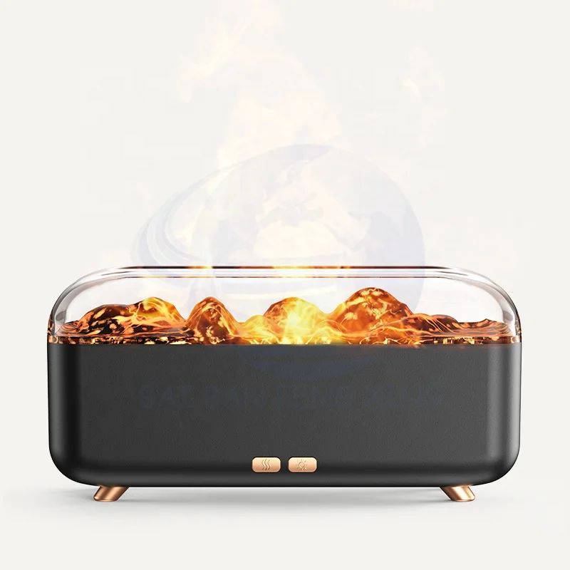 Creative Mini Llava Lava Aromatherapy Machine Small Home USB Seven-colour Ambience Light Flame Humidifier 3